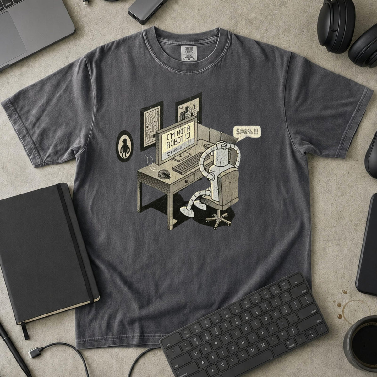 I'm Not A Robot Captcha Premium Shirt — pepper Premium Shirt mock-up