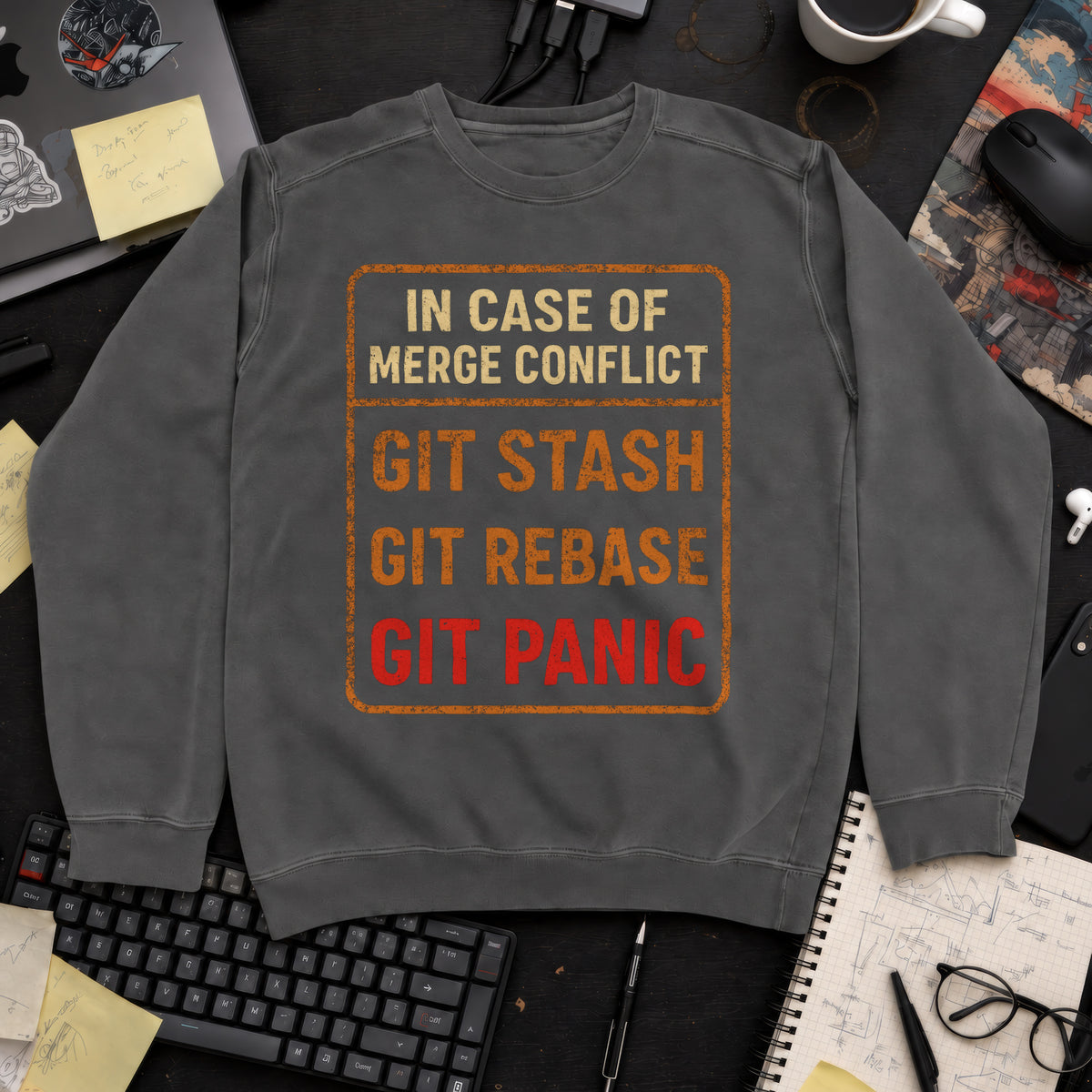 in case of merge conflict Sweatshirt — Pepper