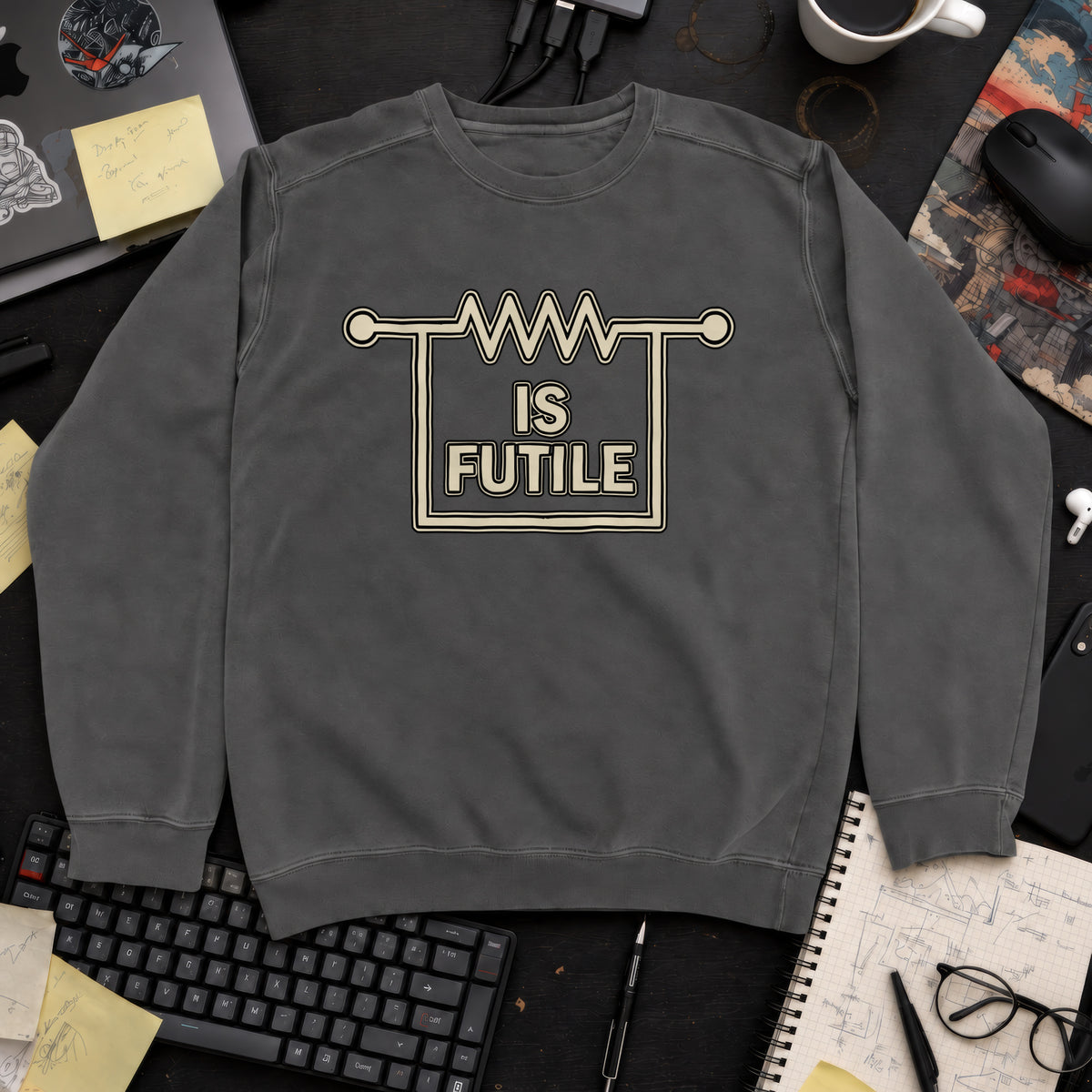 Is Futile Sweatshirt — Pepper