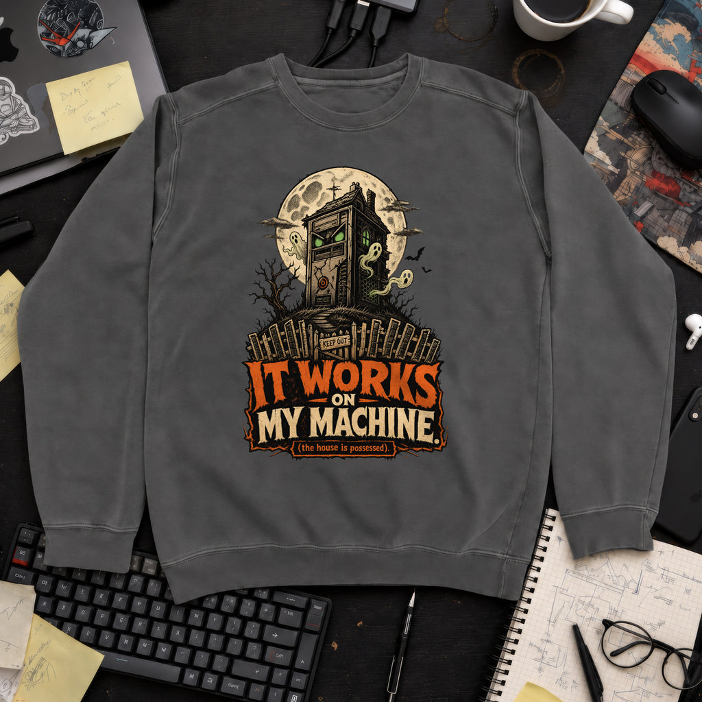 It Works on My Machine The House Is Possessed Sweatshirt sweatshirt — Pepper