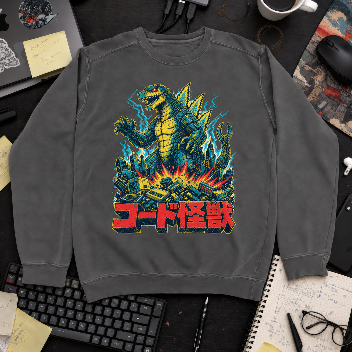 Kaiju Tech Monster Sweatshirt — Pepper
