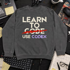 Learn To Code Use Codex Sweatshirt — Pepper