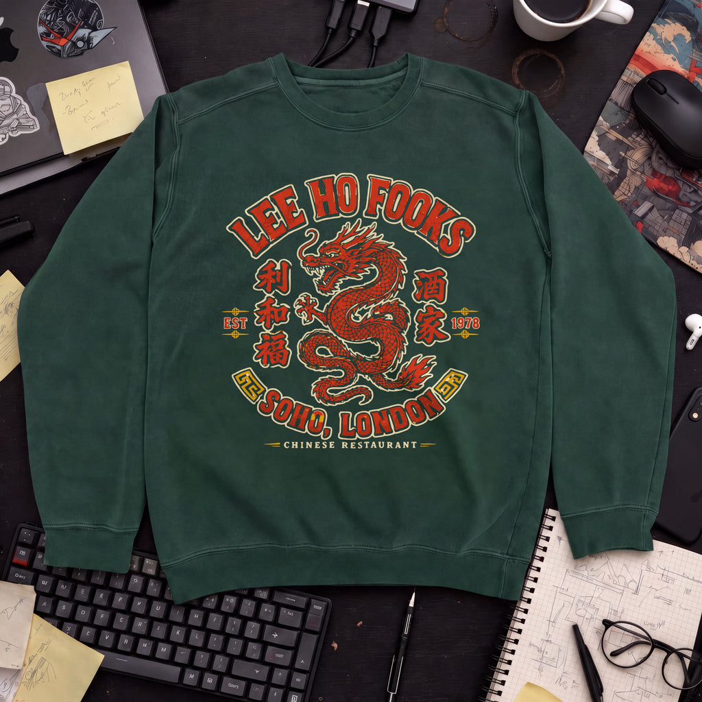 Lee Ho Fooks Chinese Restaurant Sweatshirt — Bottle Green