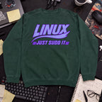 Linux Just Sudo It Sweatshirt — Bottle Green