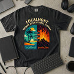localhost vs production Premium Shirt — black Premium Shirt mock-up