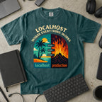 localhost vs production Premium Shirt — blue spruce Premium Shirt mock-up