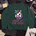 magic in the code Sweatshirt — Bottle Green