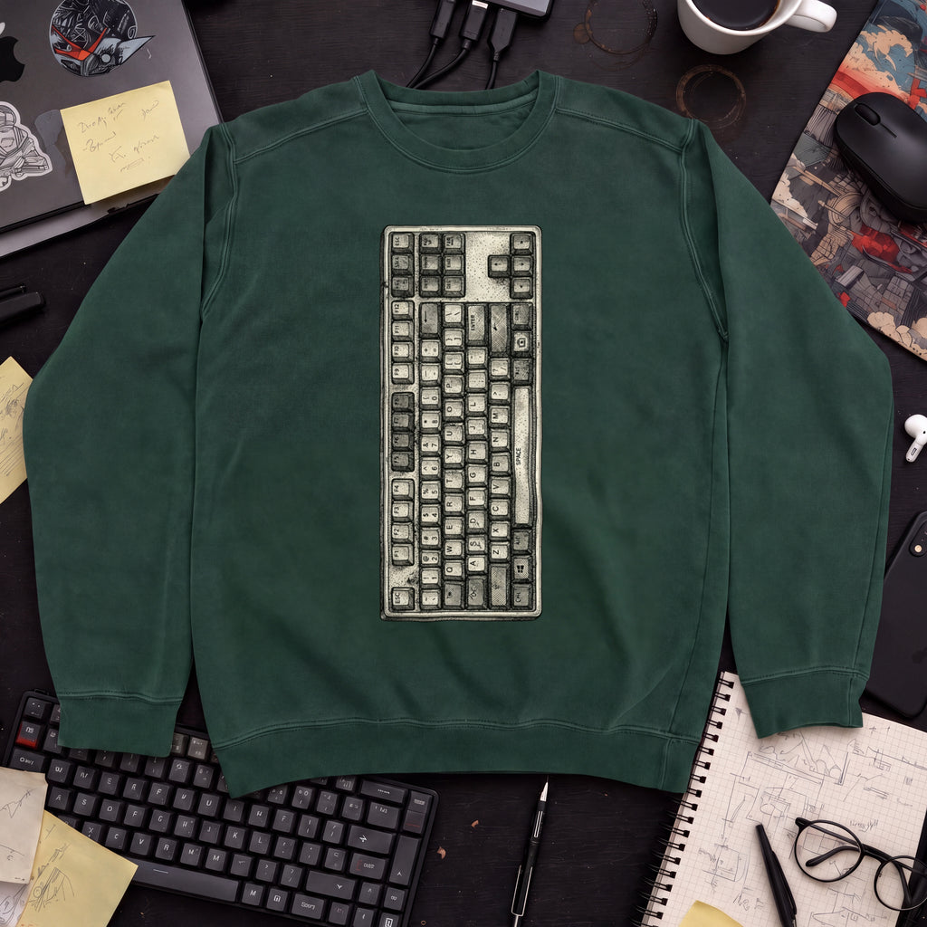 Mechanical Keyboard Sweatshirt — Bottle Green