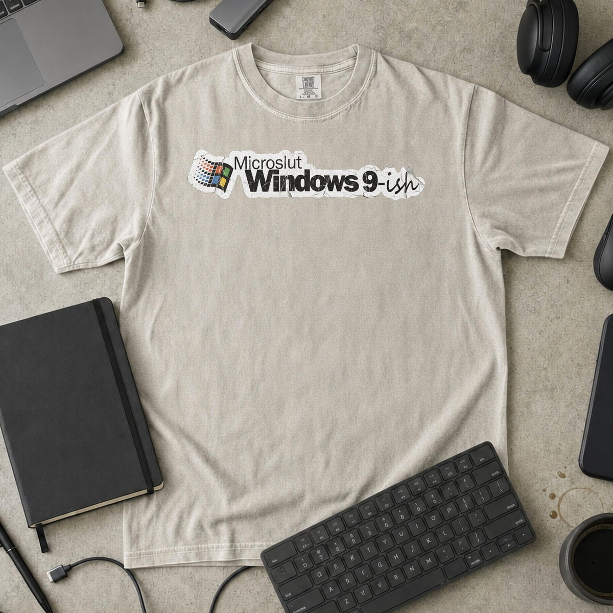 Microslut Windows 9 Ish Premium Shirt — ivory Premium Shirt mock-up