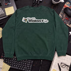 Microslut Windows 9 Ish Sweatshirt — Bottle Green