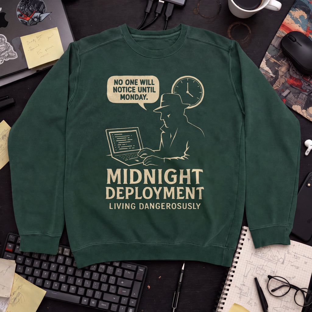 midnight deployment Sweatshirt — Bottle Green