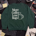 More Coffee Less Debugs Sweatshirt — Bottle Green