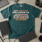 My Heart Belongs To Claude Premium Shirt — blue spruce Premium Shirt mock-up