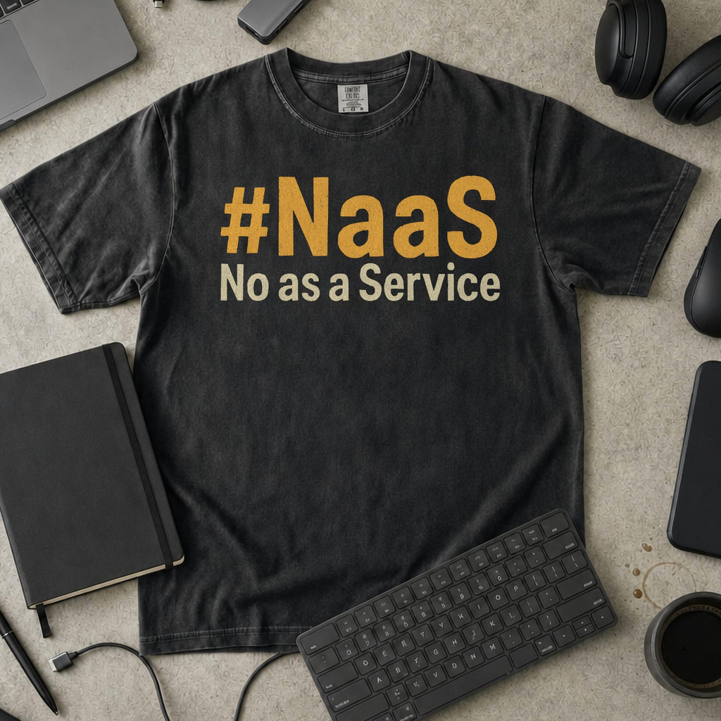 NaaS No As A Service Premium Shirt — black Premium Shirt mock-up