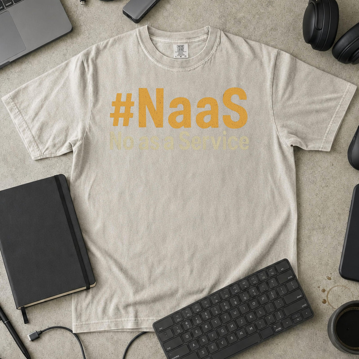 NaaS No As A Service Premium Shirt — ivory Premium Shirt mock-up