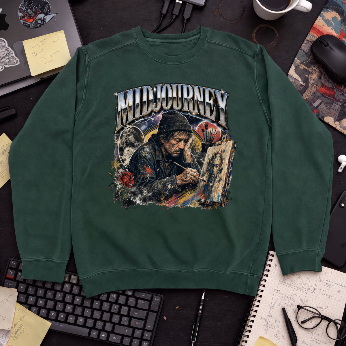 Nerd Collection 013 Sweatshirt — Bottle Green