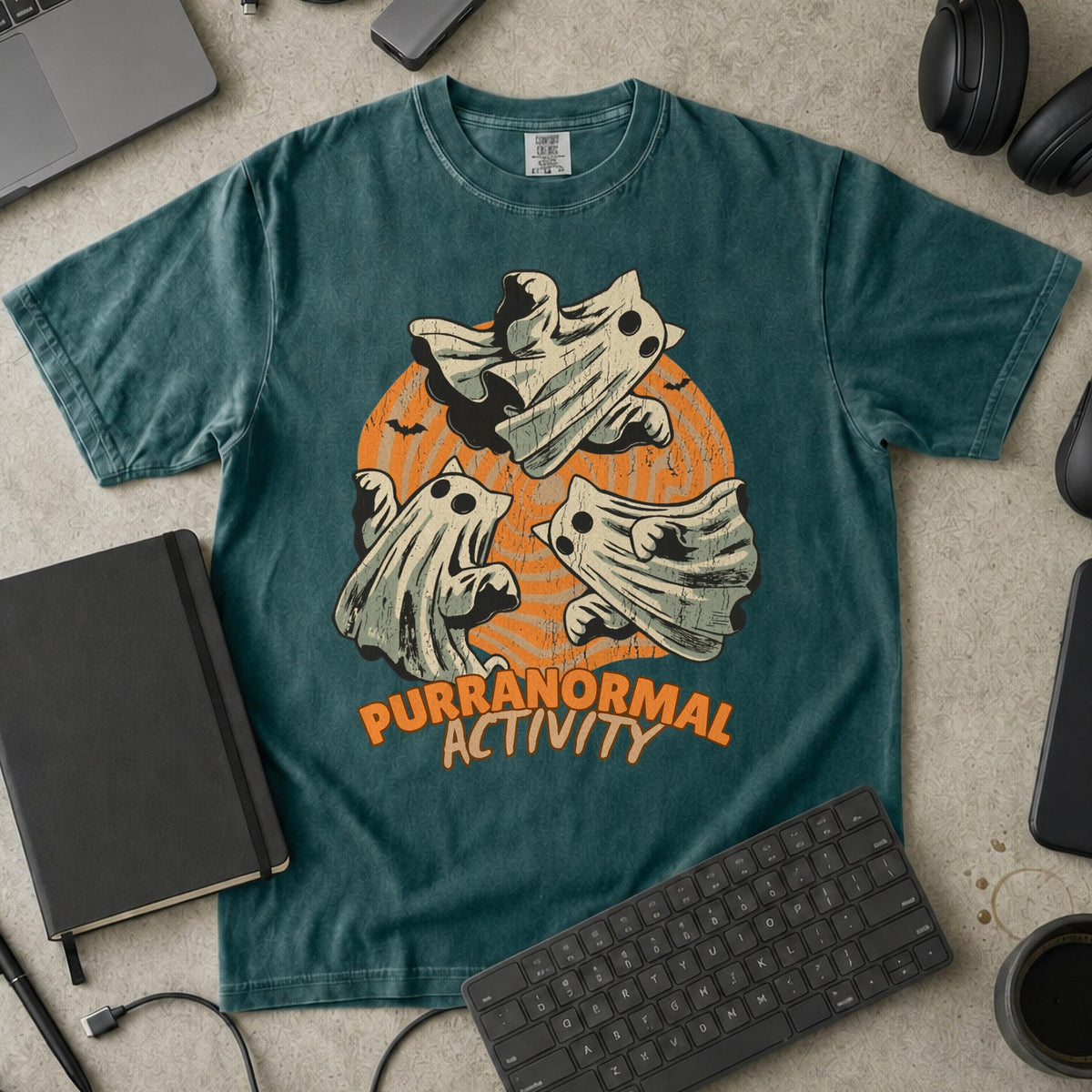 Purranormal Activity Premium Shirt - Blue Spruce mockup