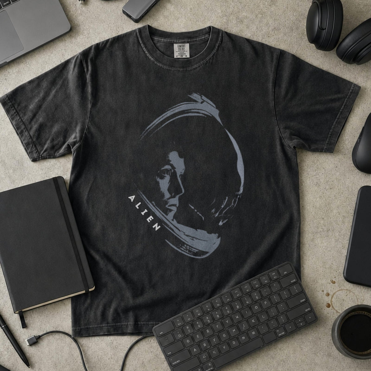 Alien Encounter Premium Shirt - Black mockup