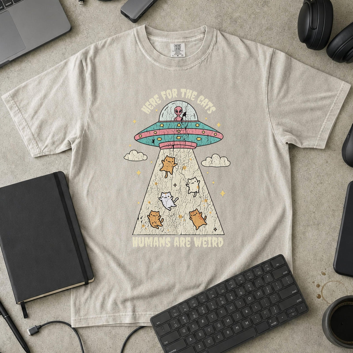 Humans Are Weird Premium Shirt - Ivory mockup