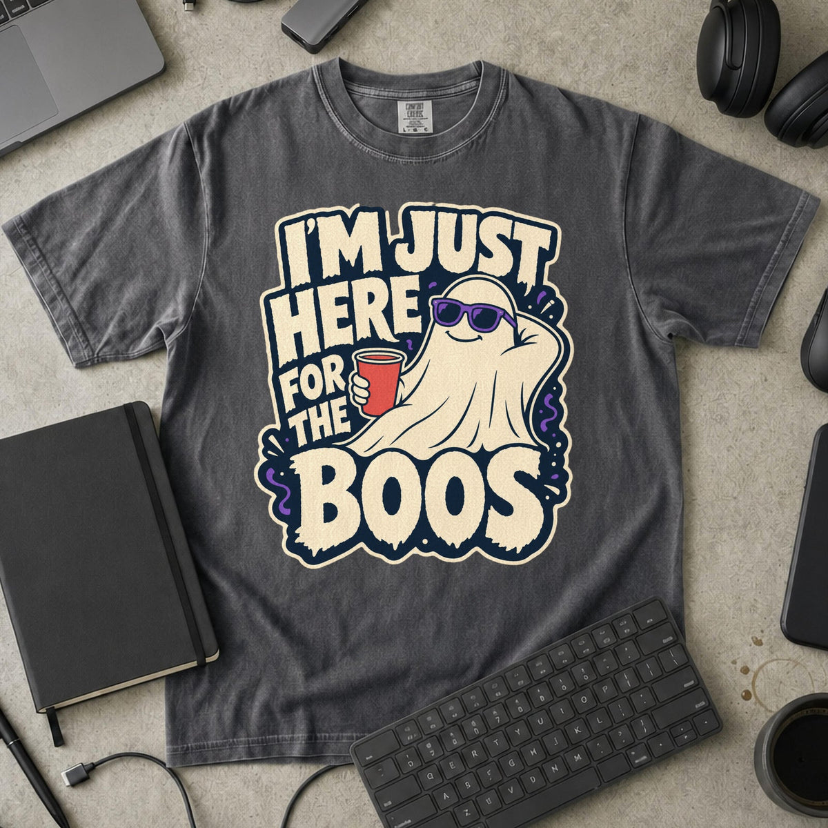 Here for the Boos Premium Shirt - Pepper mockup
