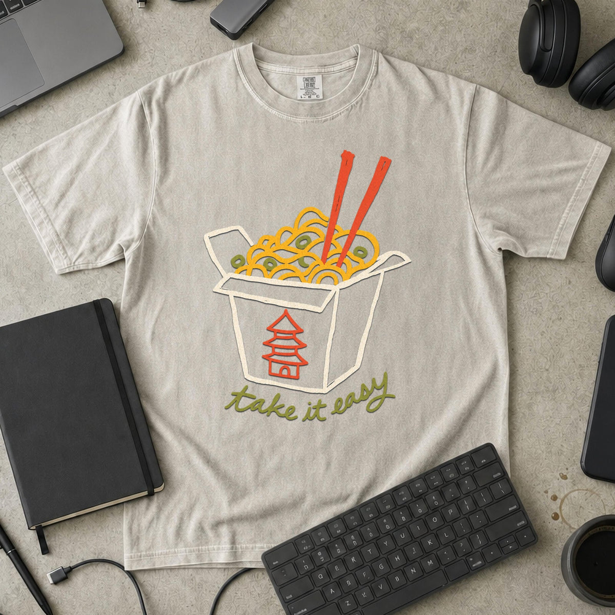 Take It Easy Premium Shirt - Ivory mockup