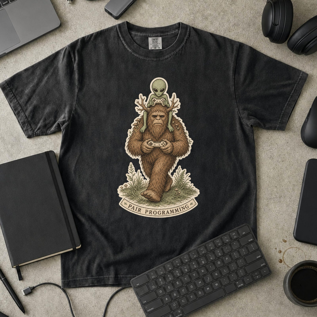Pair Programming Premium Shirt - Black mockup