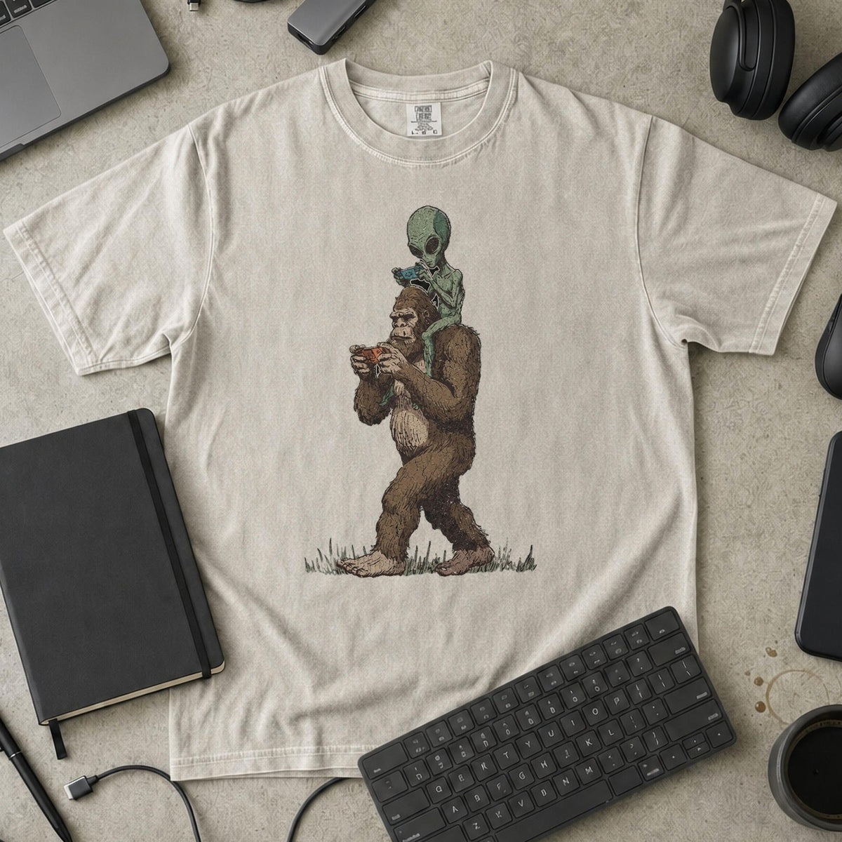 Bigfoot Encounter Premium Shirt - Ivory mockup