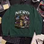 Nerd Knight Bootleg Sweatshirt — Bottle Green