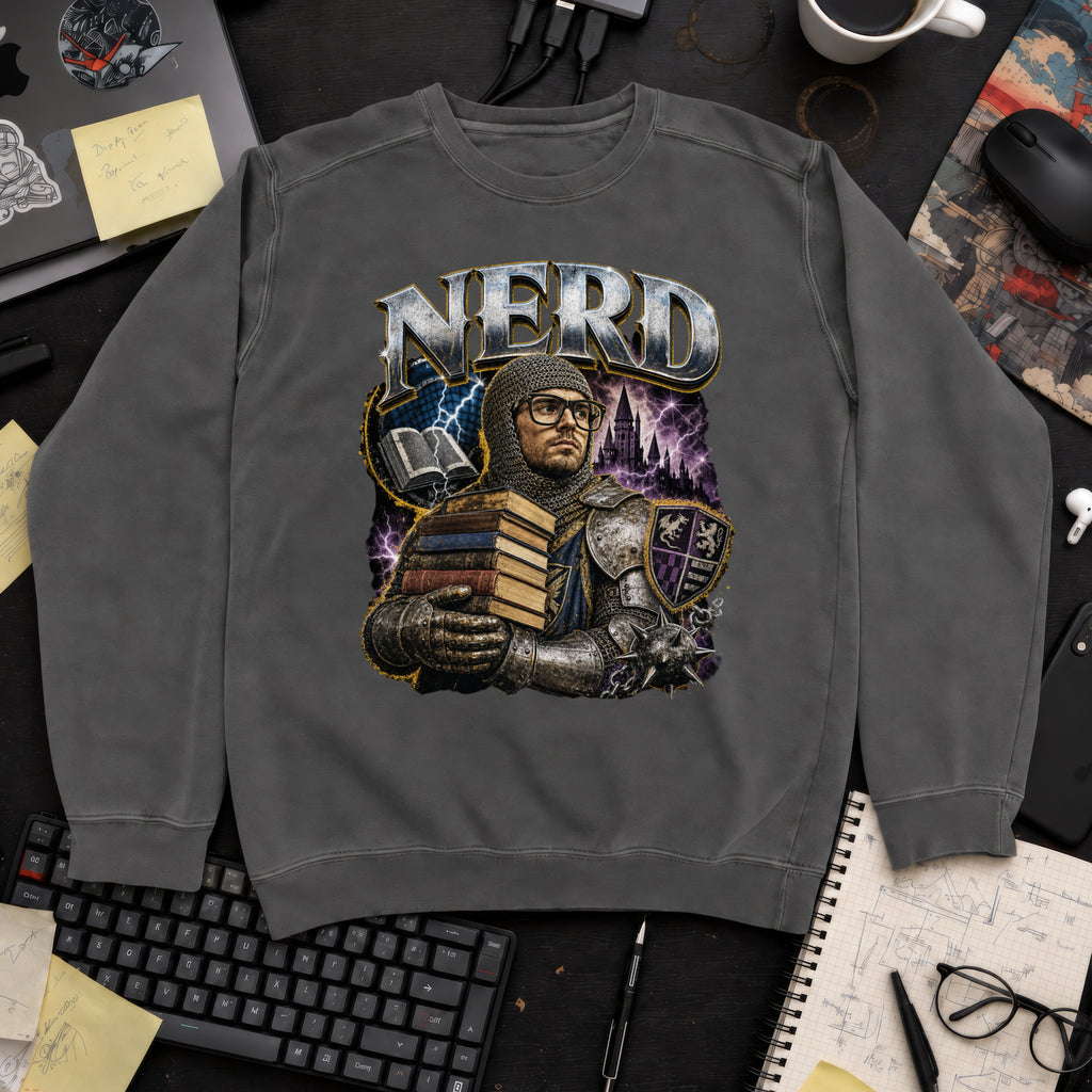 Nerd Knight Bootleg Sweatshirt — Pepper