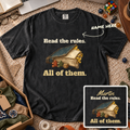 Read All the Rules Custom Shirt — personalized Black Comfort Colors 1717
