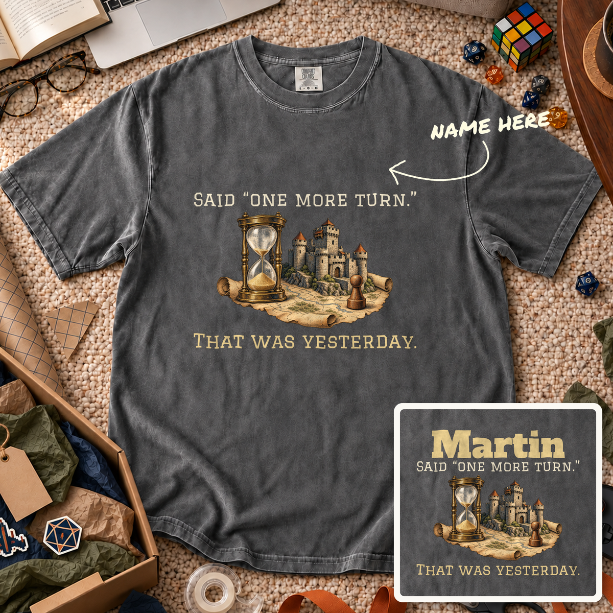 One More Turn Custom Shirt — personalized Pepper Comfort Colors 1717