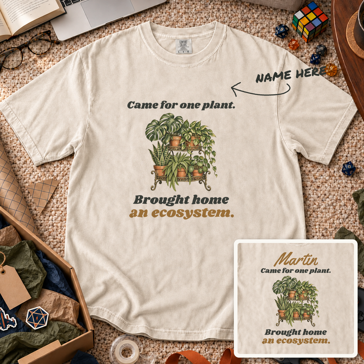 Brought Home an Ecosystem Custom Shirt — personalized Ivory Comfort Colors 1717