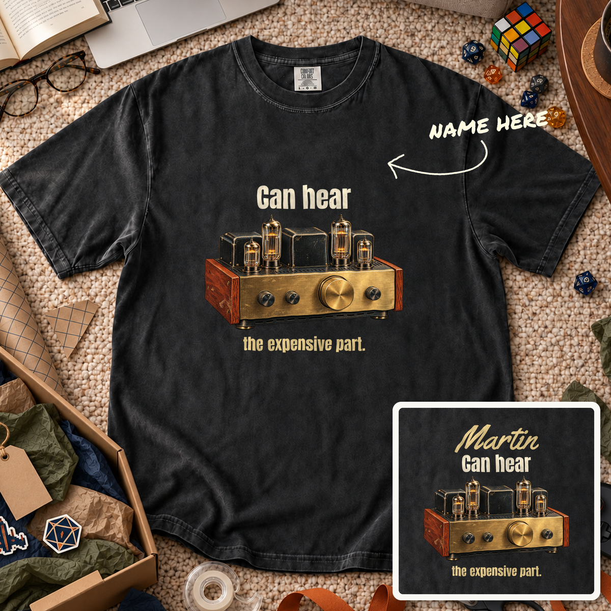 Hear the Expensive Part Custom Shirt — personalized Black Comfort Colors 1717