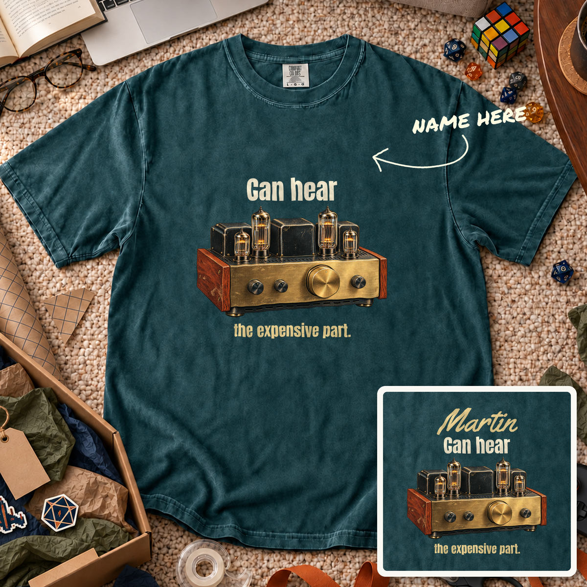 Hear the Expensive Part Custom Shirt — personalized Blue Spruce Comfort Colors 1717