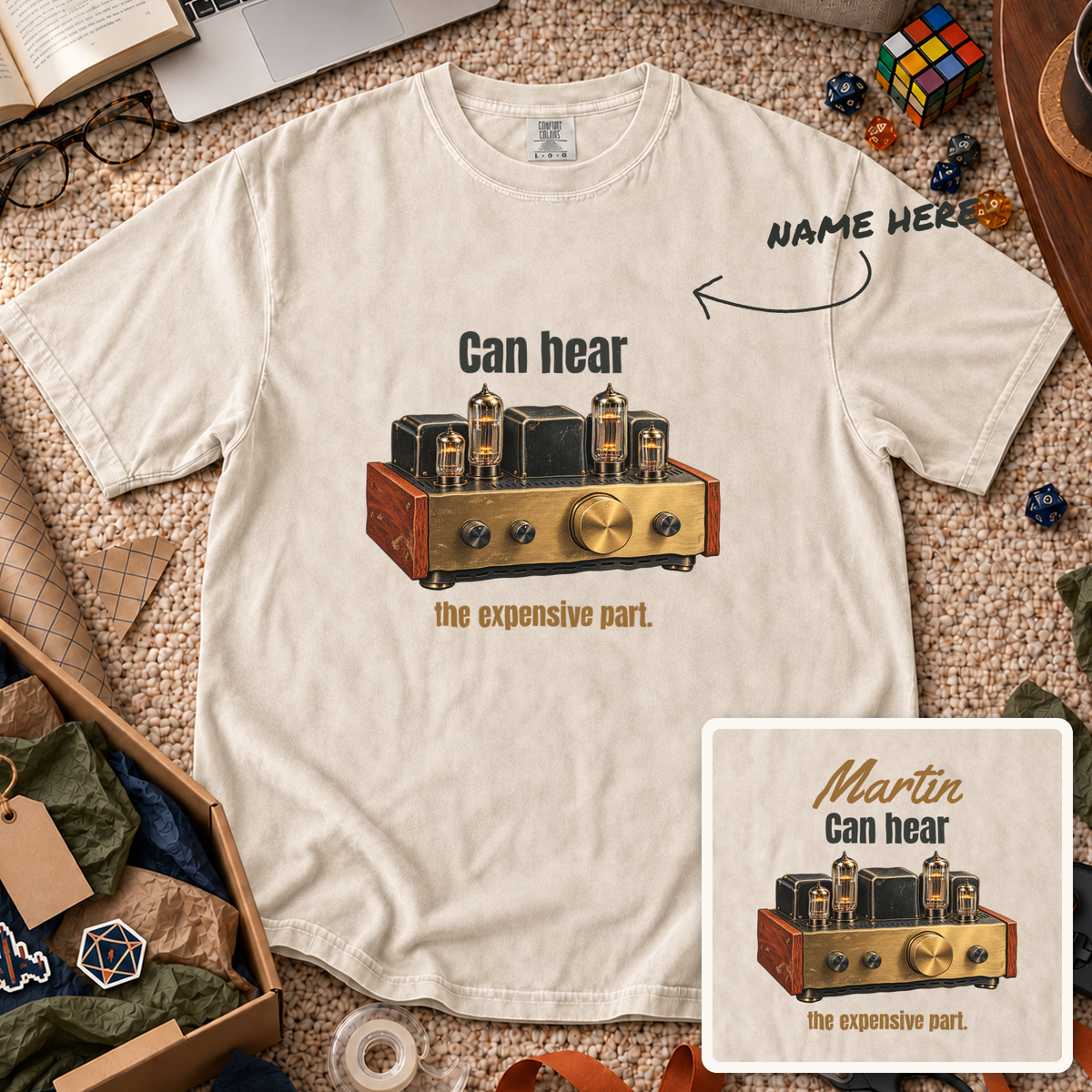 Hear the Expensive Part Custom Shirt — personalized Ivory Comfort Colors 1717