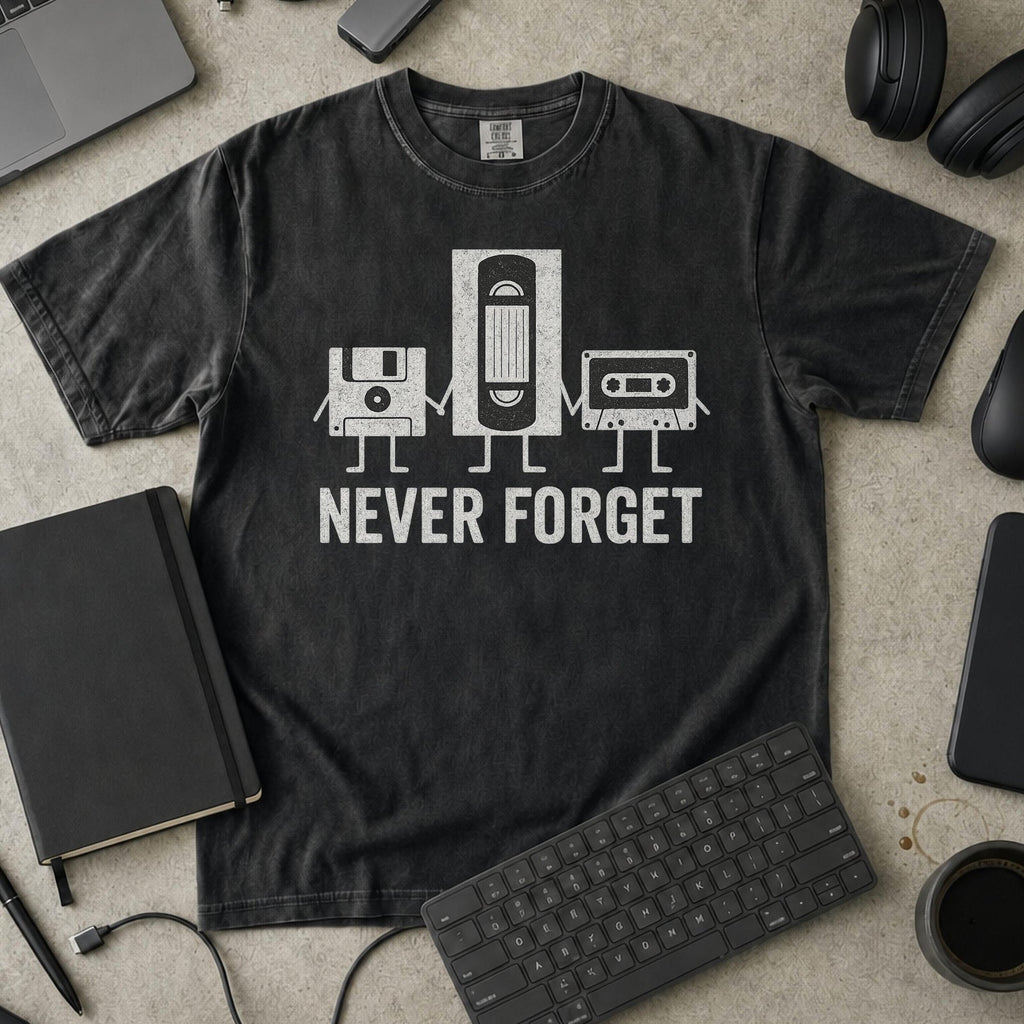 never forget Premium Shirt — black Premium Shirt mock-up