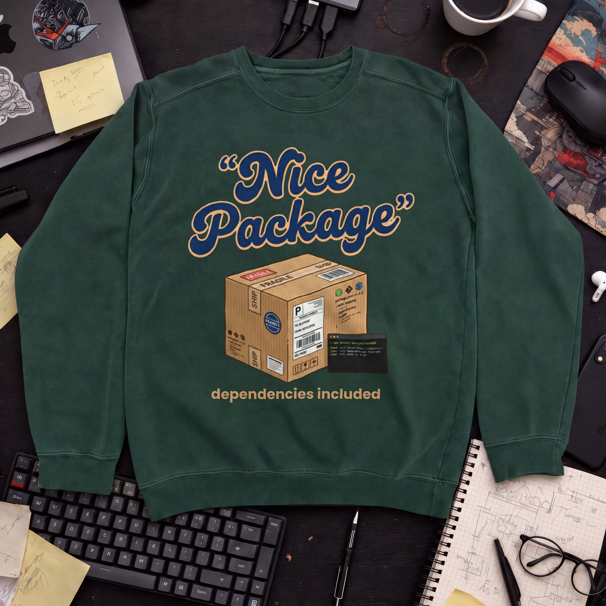 Nice Package Sweatshirt — Bottle Green