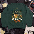 Offline Mode Campfire Sweatshirt — Bottle Green