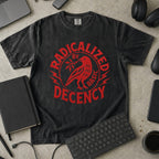 Radically Decent Premium Shirt - Black Flatlay Mockup