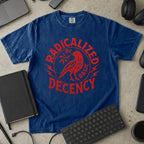 Radically Decent Premium Shirt - True Navy Flatlay Mockup