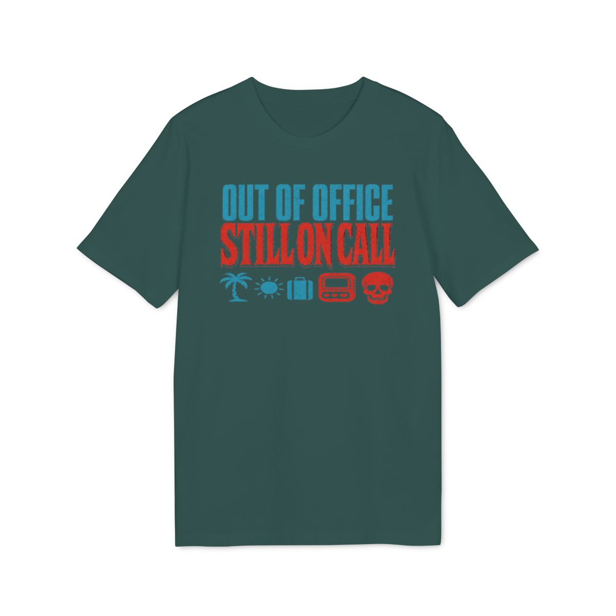Out of Office Still On Call Shirt — Glazed Green — EU Creator 2.0 front mockup