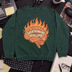Overthinking Developer Sweatshirt — Bottle Green