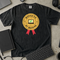 Works on My Machine Shirt — Black Comfort Colors 1717 flat lay