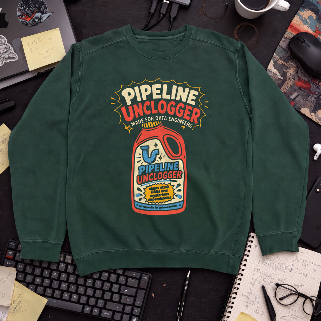 Pipeline Unclogger Sweatshirt — Bottle Green
