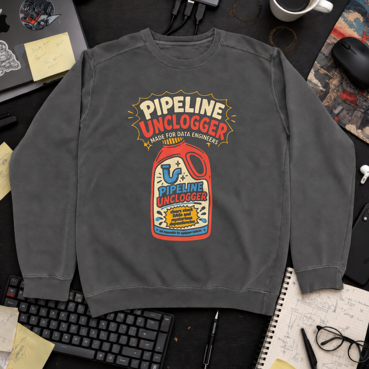 Pipeline Unclogger Sweatshirt — Pepper