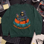 Pool Party Pager On Sweatshirt sweatshirt — Bottle Green