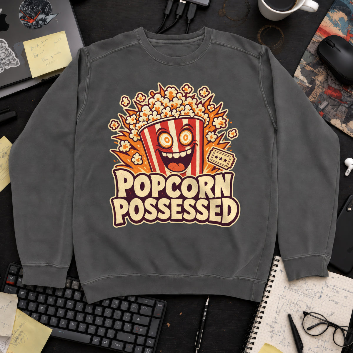Popcorn Possessed Sweatshirt — Pepper