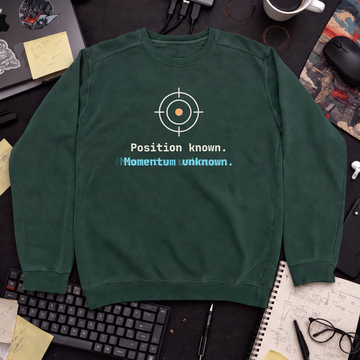 Position Known Momentum Unknown Sweatshirt sweatshirt — Bottle Green