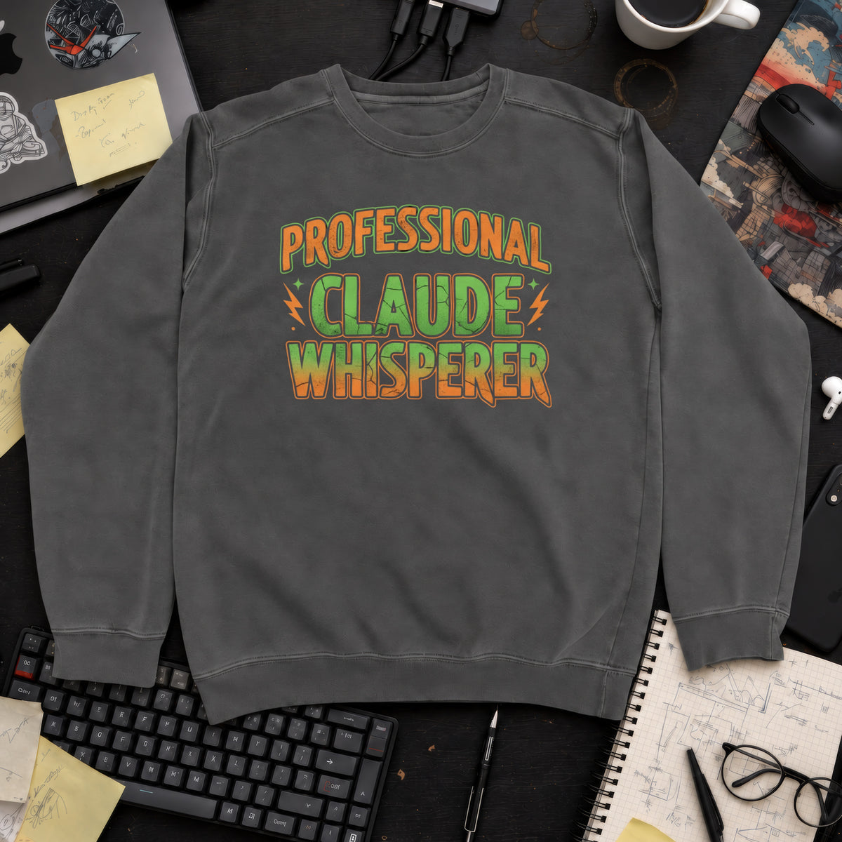 Professional Claude Whisperer Sweatshirt — Pepper