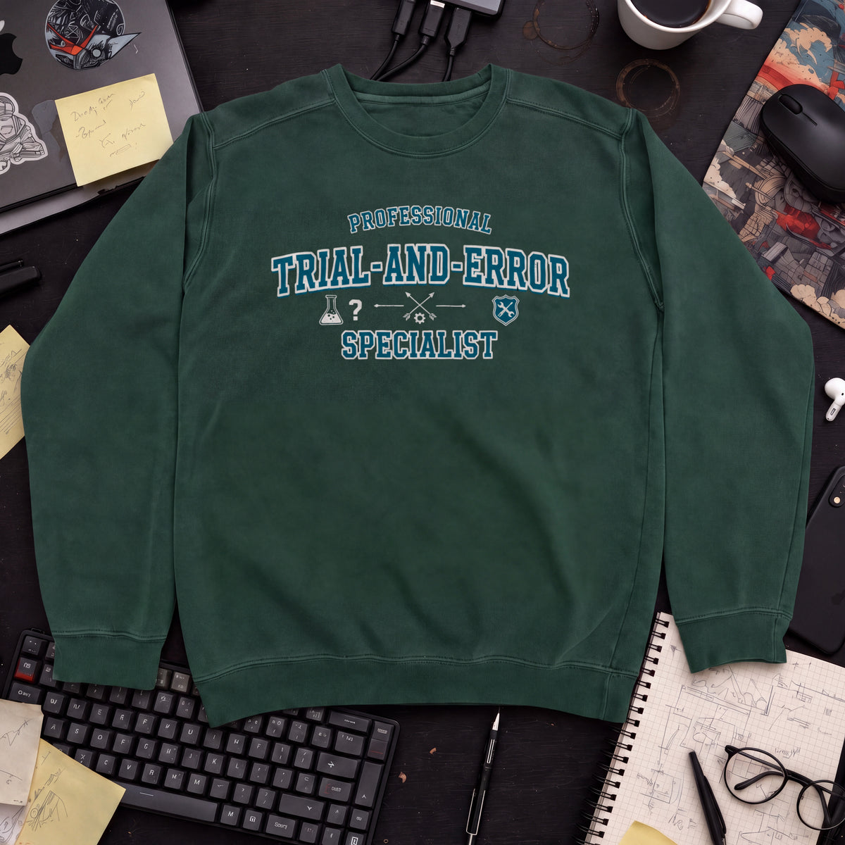 Professional Trial And Error Specialist Sweatshirt — Bottle Green